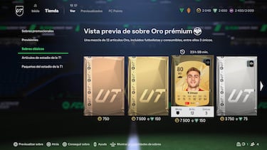 EA SPORTS FC 25: todos los sobres, tipos, recompensas y probabilidad de jugadores