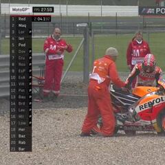 Márquez estrena el apartado de caídas de Silverstone