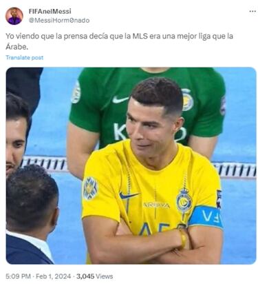 Los memes se ceban con Messi tras la goleada del Al-Nassr