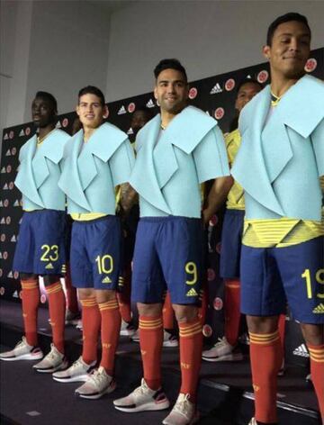 La Selección Colombia presentó su nueva camiseta y los memes no se hicieron esperar. 