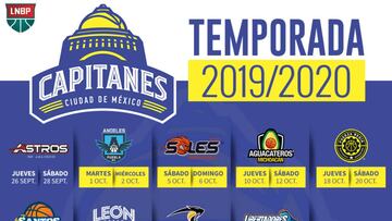 As&iacute; es el calendario de Capitanes para la temporada 2019/2020