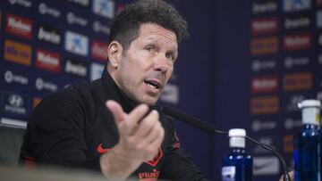 Simeone, en rueda de prensa.