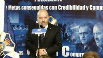 <b>ORGULLOSO. </b>Miguel Concepción celebra su quinto año como máximo dirigente de los blanquiazules.