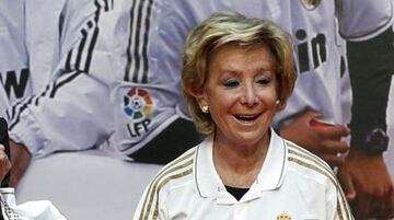 Esperanza Aguirre, después de que el Madrid ganase la Liga en 2012