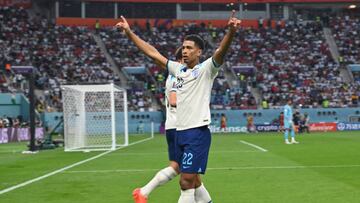 Bellingham celebra su gol ante Irán, en el partido del Mundial.