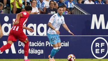 Víctor García, durante el Málaga - Atlético B.