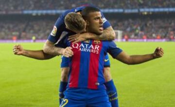 Rafinha celebra el 1-0.