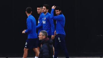 Ferran, Sobrino, Roncaglia y Parejo, en Paterna. 