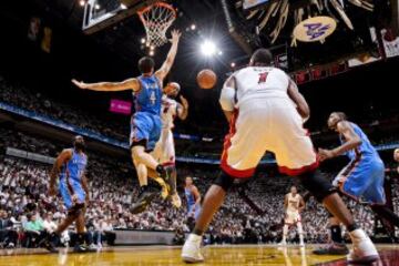 2012. Oklahoma City Thunder-Miami Heat. Después de la decepción del año anterior, Lebron James consiguió su primer anillo de la NBA. Los Heat ganaron 1-4.