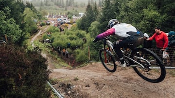 Amaury Pierron performs at UCI DH World Cup in Fort William, United Kingdom on May 22, 2022 // Bartek Wolinski / Red Bull Content Pool // SI202205220742 // Usage for editorial use only //