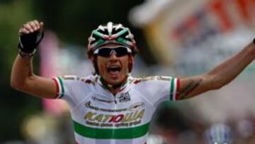 <b>ROMPE EL HIELO. </b>Pozzato logró la primera victoria italiana.