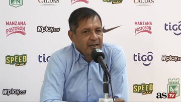 Pompilio Páez en rueda de prensa sobre el proyecto de Nacional y el partido contra Equidad
