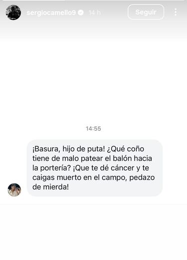 Camello denuncia insultos en redes: “Te caigas muerto en el campo...”