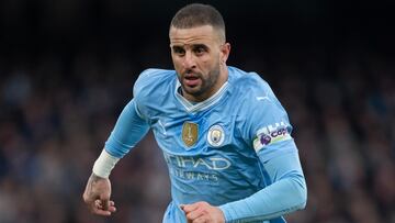 Kyle Walker, en un partido de la Premier esta temporada.