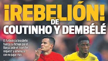 Prensa de Barcelona: los rebeldes Coutinho y Dembelé