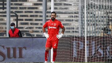 Futbol, Colo Colo vs Universidad de Chile.
Fecha 5, campeonato Nacional 2022.
El jugador de Universidad de Chile Hernan Galindez, es fotografiado contra Colo Colo durante el partido de primera division realizado en el estadio Monumental.
Santiago, Chile.
06/03/2022
Marcelo Hernandez/Photosport
Football, Colo Colo vs Universidad de Chile.
5th date, 2022 National Championship.
Universidad de Chile’s player Hernan Galindez, is pictured against Colo Colo during the first division match at Monumental stadium.
Santiago, Chile.
06/03/2022
Marcelo Hernandez/Photosport