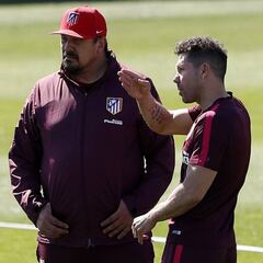 El Atlético sigue entrenándose sin Kevin Gameiro ni Gaitán