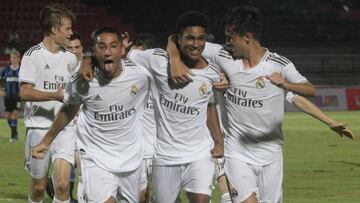 Los jugadores del Juvenil B del Real Madrid en la U-20 International Cup de Bali 2019 (Indonesia).