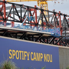 Las obras del Camp Nou continúan a ritmo frenético
