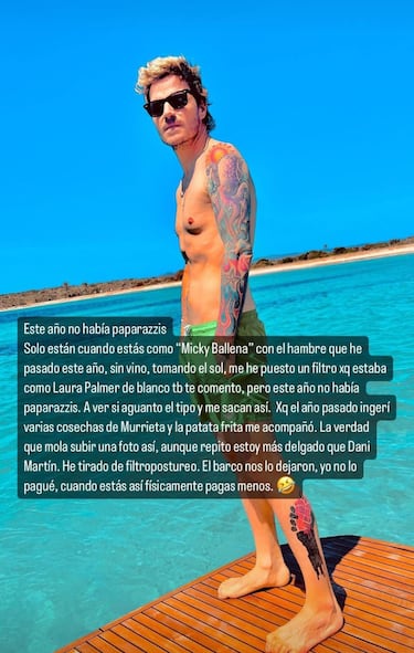 Dani Mart¨ªn, en ba?ador tras su radical cambio f¨ªsico: ¡°A ver si aguanto el tipo y me sacan as¨ª¡±