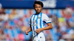 Gaku Shibasaki durante un partido con el Leganés.