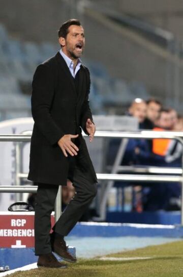El entrenador del Getafe, Quique Sánchez Flores.