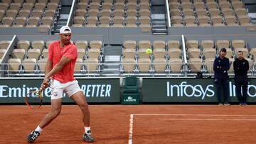 Nadal durante un entrenamiento.