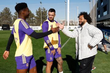 Aurélien Tchouaméni, Joselu y Marcelo.