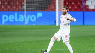 Sergio Ramos of Spain during the FIFA World Cup 2022 Qatar qualifying match between Spain and Greece at Estadio Nuevo Los Carmenes on March 25, 2021 in Granada, Spain.
 AFP7 
 25/03/2021 ONLY FOR USE IN SPAIN