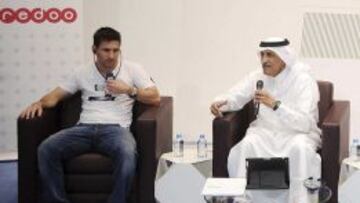 Leo Messi, durante su visita a Qatar.