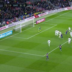 El lujoso taco de Vidal para asistir a Messi ante Granada