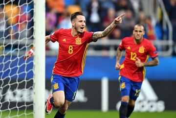 0-1. Saúl Ñíguez celebró el primer gol.