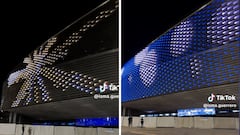 La impresionante imagen de las luces de la fachada del Bernabéu que se ha hecho viral