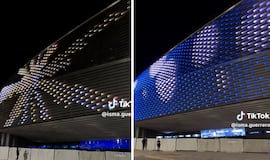 La impresionante imagen de las luces de la fachada del Bernabéu que se ha hecho viral