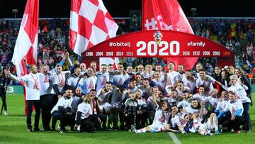 Croacia celebra la clasificaci&oacute;n para la Eurocopa 2020.
