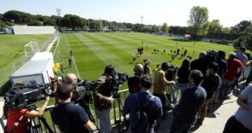 El Atlético de Madrid se entrena pensando en el Leicester