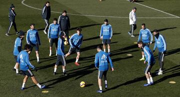 El grupo del conjunto blanco se ha entrenado en Valdebebas con la mente puesta en el partido frente al Betis de Quique Setién.