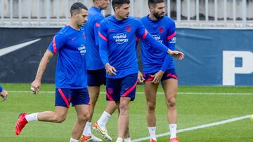 Gim&eacute;nez y Carrasco, en un entrenamiento.