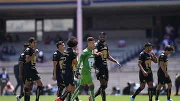 Carlos Sebastian Sosa, Diogo de Oliveira of Pumas during the game Pumas UNAM vs Pachuca, corresponding to Round 12 of the Torneo Clausura 2023 of the Liga BBVA MX, at Olimpico Universitario Stadium, on March 19, 2023.
<br><br>
Carlos Sebastian Sosa, Diogo de Oliveira de Pumas durante el partido Pumas UNAM vs Pachuca, Correspondiente a la Jornada 12 del Torneo Clausura 2023 de la Liga BBVA MX, en el Estadio Olimpico Universitario, el 19 de Marzo de 2023.