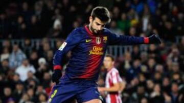 EL PRIMERO. Piqu&eacute; marc&oacute; ante el Athletic su primer tanto este a&ntilde;o.