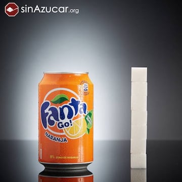 Una lata de Fanta equivale a ingerir 7 terrones de az&uacute;car