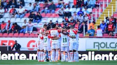 Players of Necaxa during the 1st round match between Necaxa and Atlas as part of the Torneo Clausura 2024 Liga MX at Victoria Stadium on January 14, 2024 in Aguascalientes, Aguascalientes, Mexico.