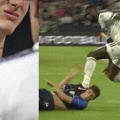 Espeluznante pisotón de Rudiger a Pavard: así le dejó el cuello