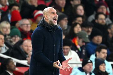 Pep Guardiola durante el encuentro.