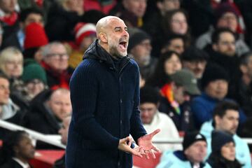 Pep Guardiola durante el encuentro. 