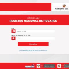 Segundo Bono Familiar Universal: link para la inscripción en el Registro Nacional de Hogares