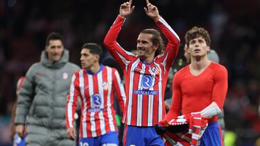 Soccer Football - LaLiga - Atletico Madrid v RCD Mallorca - Metropolitano, Madrid, Spain - February 1, 2025 Atletico Madrid's Antoine Griezmann celebrates after the match REUTERS/Isabel Infantes