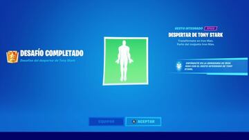 La recompensa por completar estos desafíos es el gesto Despertar de Tony Stark