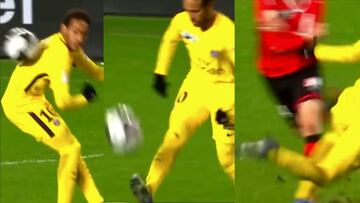 Espaldinha, sombrero y patadón a Neymar: la jugada con la que empezó el pique