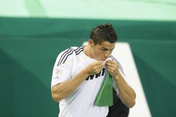 Cristiano Ronaldo en el estadio Santiago Bernabéu.